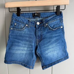 Seven 7 For All Mankind Jean Shorts Kids Size 8 Denim Stretch Shorts